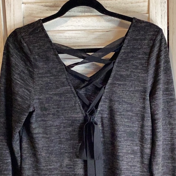 Mini Swing Dress with Back Ribbon Lacing by Fortune & Ivy - Size L - Picture 3 of 3